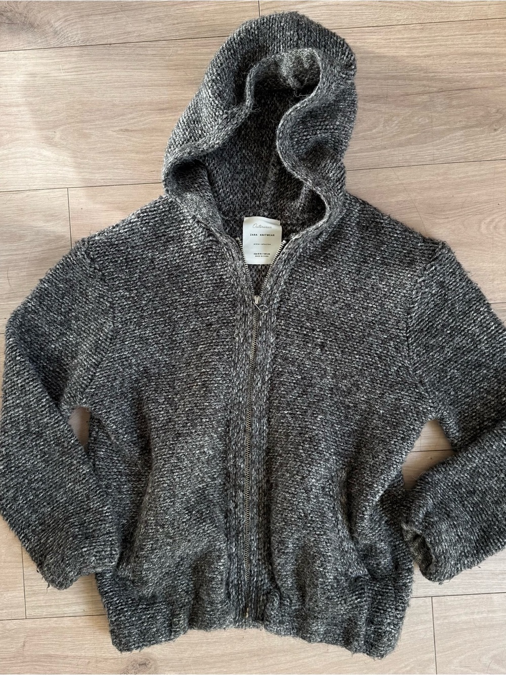 Kids Zara Chunky Zip Up Sweater